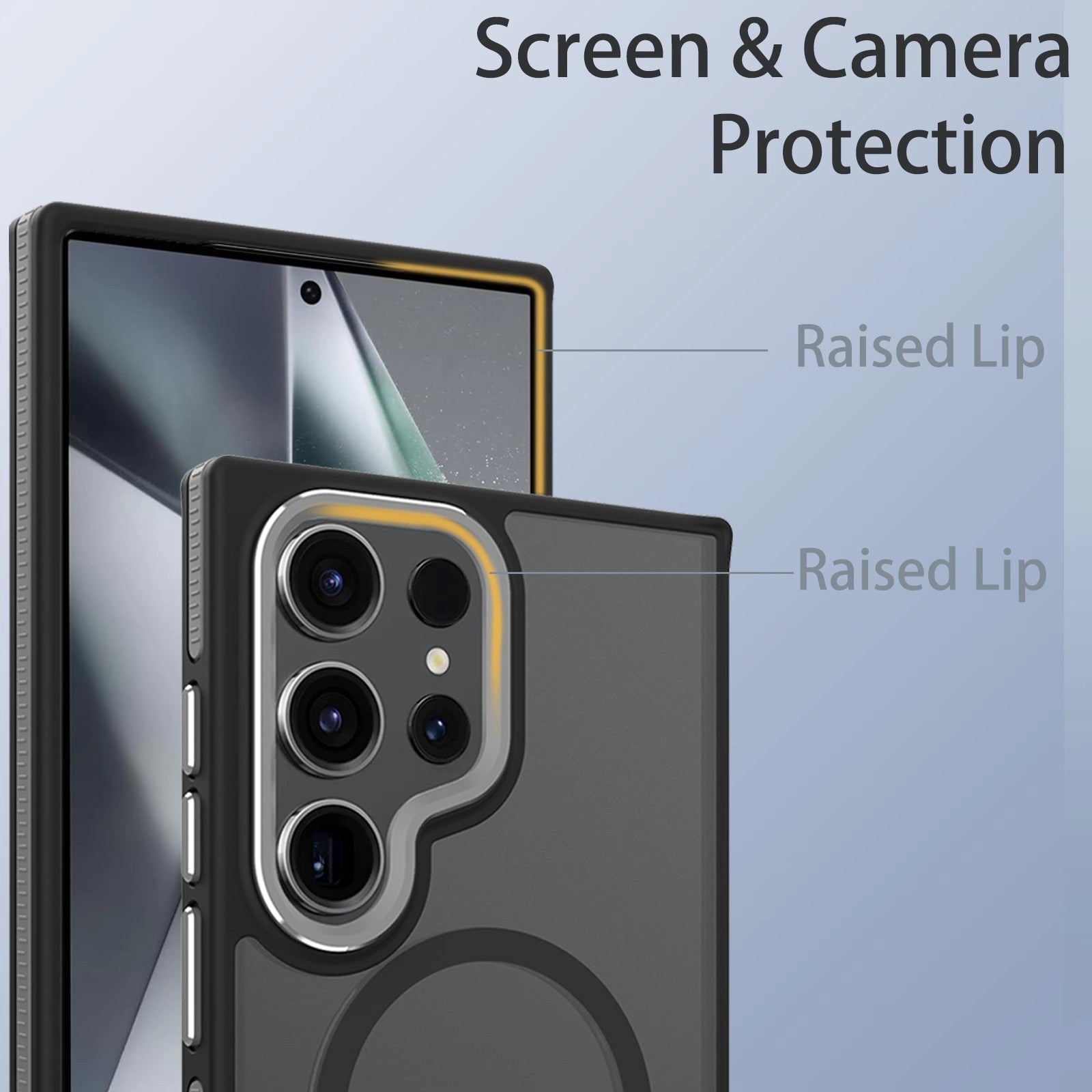 For Samsung Two-tone Skin-sensitive Magnetic Suction Phone Case