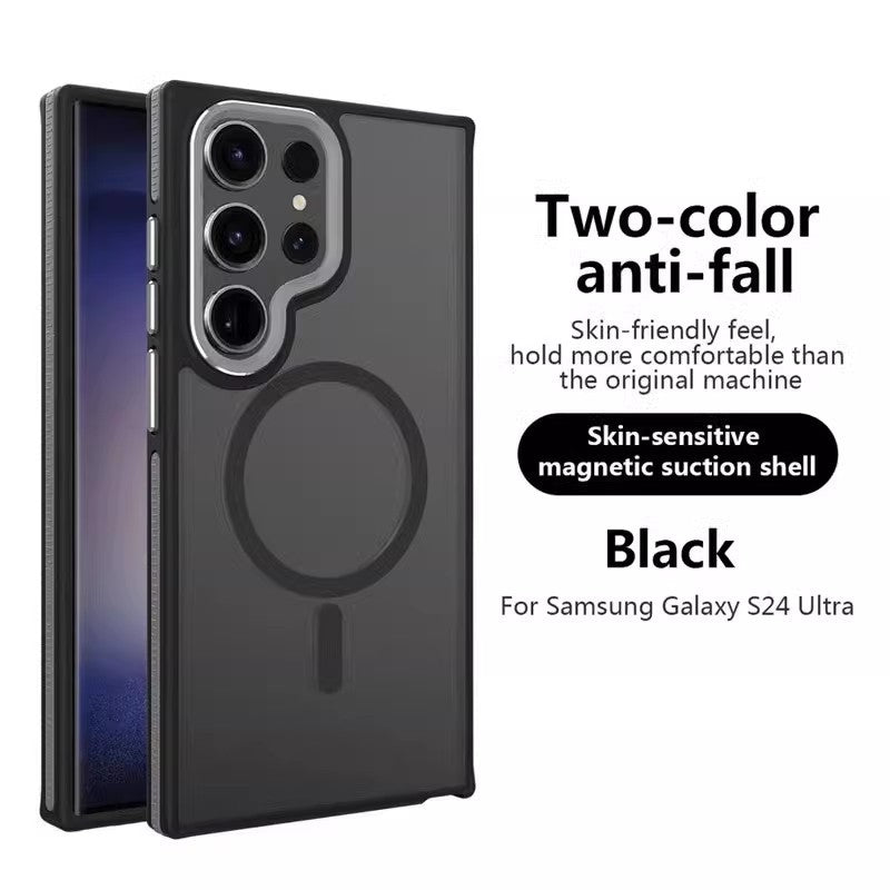 For Samsung Two-tone Skin-sensitive Magnetic Suction Phone Case
