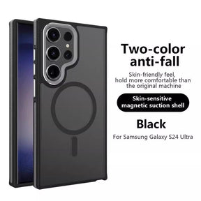 For Samsung Two-tone Skin-sensitive Magnetic Suction Phone Case