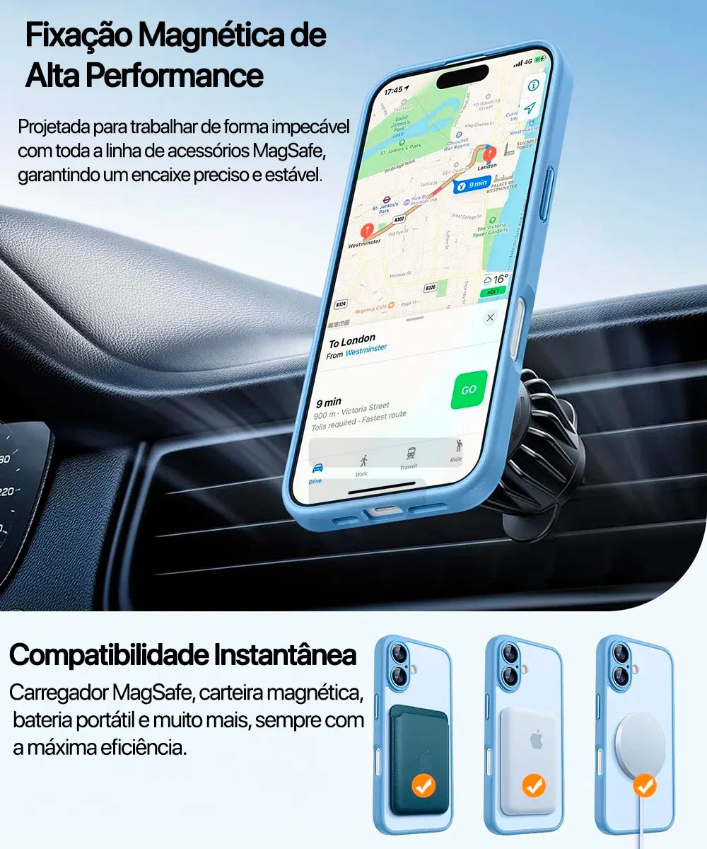 Capa para iPhone Translúcida com MagSafe