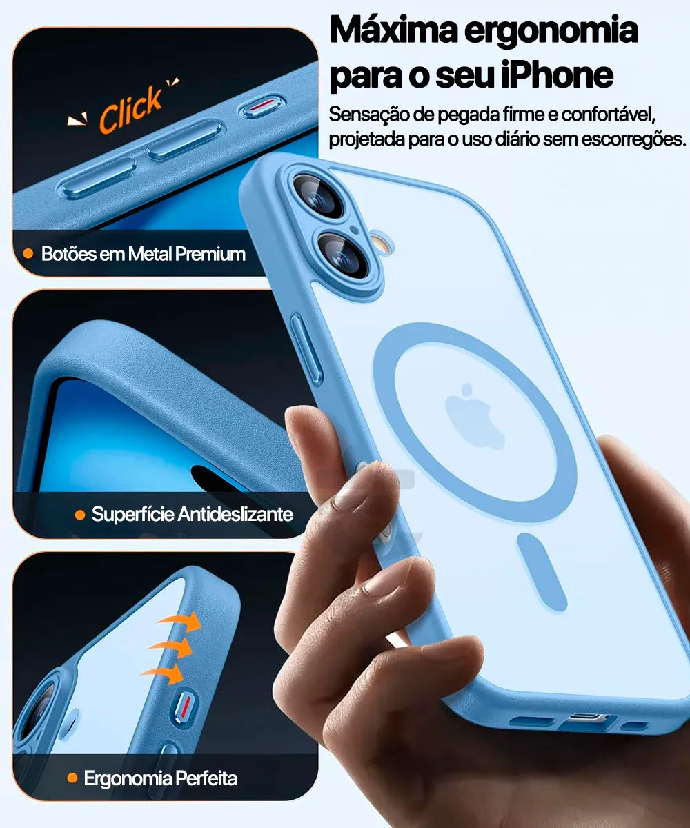 Capa para iPhone Translúcida com MagSafe